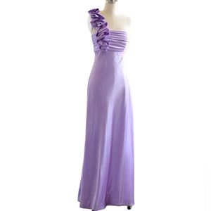Jessica McClintock for GUNNE SAX one shoulder satin midi dress size 11  small